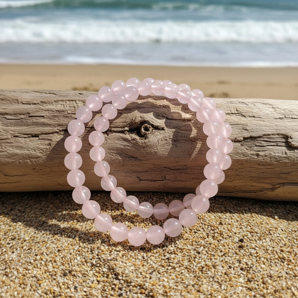 Natural Rose Quartz Bracelet Set, 2/3/4pcs, Elegant Gift